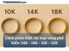 Cách phân biệt các loại vàng phổ biến: 24K – 18K – 14K – 10K