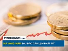 Giá vàng giảm sau báo cáo lạm phát Mỹ