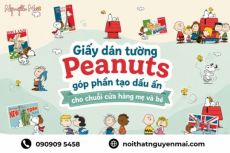 Giấy dán tường Peanuts góp phần tạo dấu ấn cho chuỗi cửa hàng mẹ và bé
