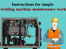 Instructions for welding machine maintenance work at Swisstech