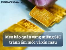 Mẹo bảo quản vàng miếng SJC tránh ẩm mốc và xỉn màu
